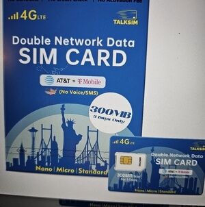 NWT Talksim 4Glte Double Network Data Sim Card. Pay as you go